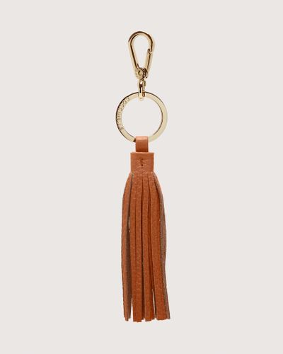 Coccinelle Schlüsselanhänger aus genarbtem Leder und Metall Tassel - Mehrfarbig