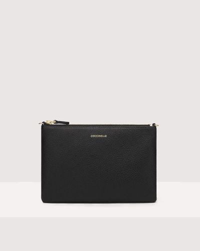 Coccinelle Grained Leather Crossbody Bag Best Crossbody Small - Black