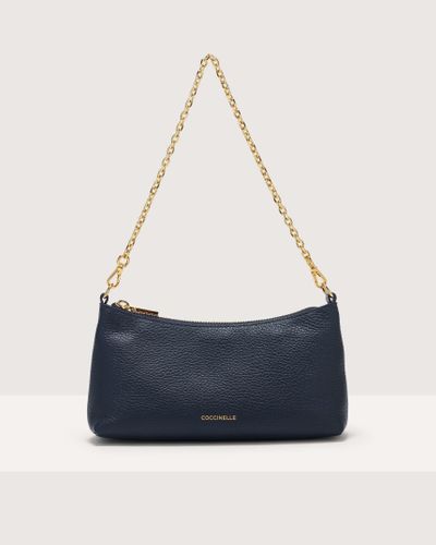 Coccinelle Minibag aus genarbtem Leder Aura - Blau