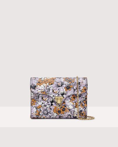 Coccinelle Floral Print Leather Minibag Beat Flower Print - White