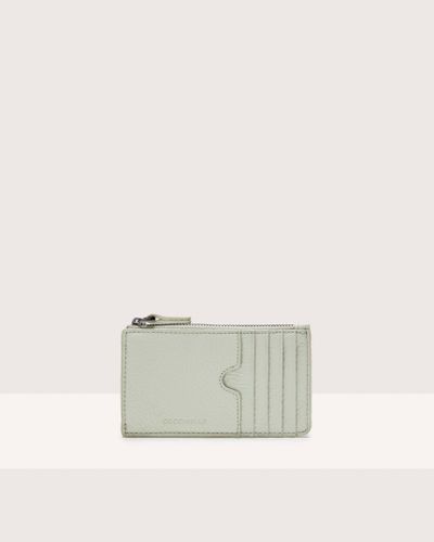 Coccinelle Grainy Leather Card Holder Smart To Go - White