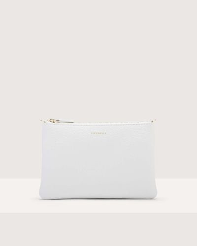 Coccinelle Grained Leather Crossbody Bag Best Crossbody Small - White