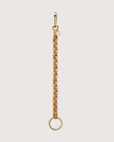 Coccinelle Leather And Metal Key Ring Bump - Metallic