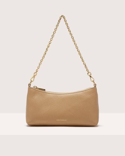 Coccinelle Grained Leather Minibag Aura - Natural