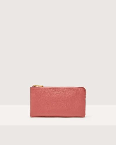 Coccinelle Grained Leather Pouch Alias Small - Red