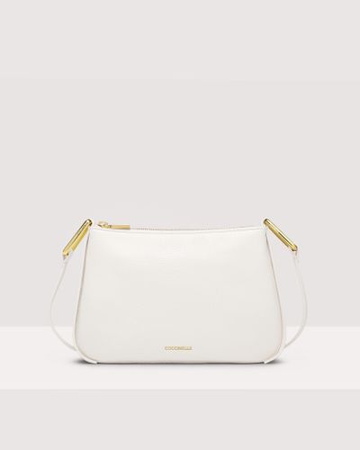 Coccinelle Grained Leather Minibag Magie Small - White