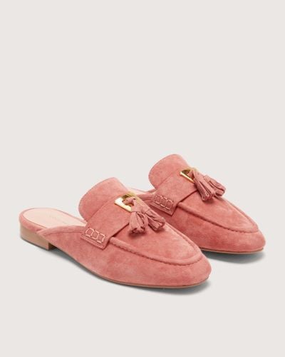 Coccinelle Suede Open Loafers Beat Suede - Pink