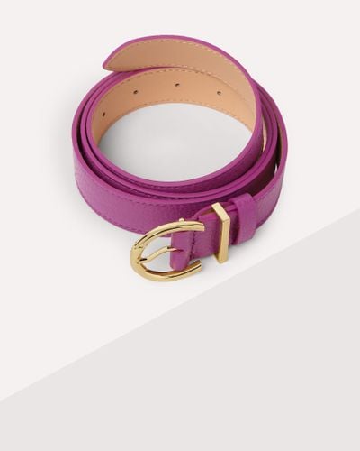 Coccinelle Grained Leather Belt Beth - Purple