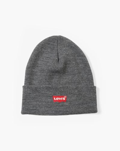 Levi's Embroidered Slouchy Beanie - Grey
