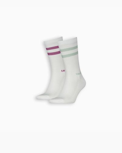 Levi's Regular Cut Sport Stripe Socks 2 Pack - Black