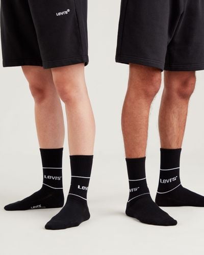 Levi's Short Cut Sportswear Socks 2 Pack - Black