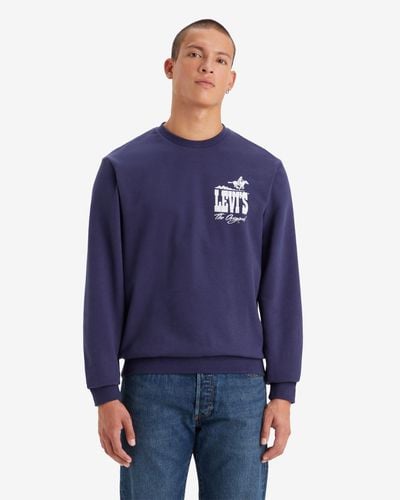 Levi's Graphic Sweater Met Ronde Hals En Normale Pasvorm - Zwart
