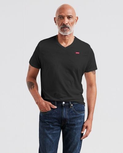 Levi's Camiseta de cuello de pico original housemark - Negro