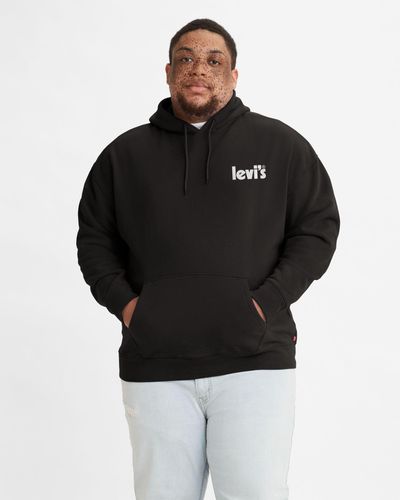 Levi's Relaxed Fit Graphic Hoodie Trui (big & Tall) - Zwart