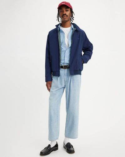 Levi's Pantalones 568TM stay loose pleated crop lightweight - Negro