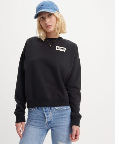 Levi's Sweatshirt Met Ronde Hals En Kenmerkende Graphic - Zwart