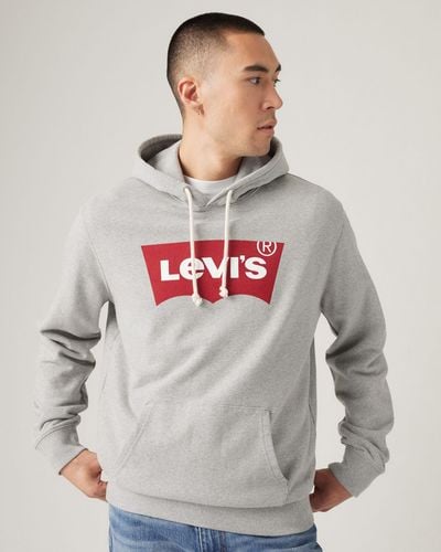 Levi's Standard hoodie mit grafik - Grau