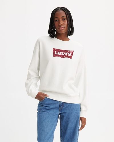 Levi's Standard sweatshirt mit rundhalsausschnitt und grafik - Schwarz
