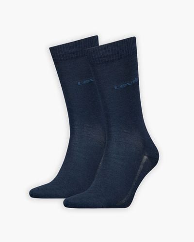 Levi's Calcetines de altura estándar ® de algodón orgánico: paquete de 2 Azul - Negro