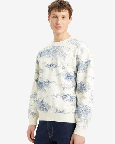 Levi's Relaxed Fit Graphic Sweater Met Ronde Hals - Zwart