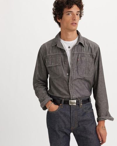 Levi's Auburn Worker Overhemd Met Lange Mouw - Zwart