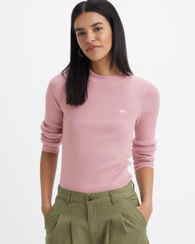 Levi's Geribbelde Sweater Met Ronde Hals - Zwart