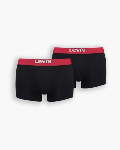 Levi's Boxers unis basiques lot de 2 - Noir