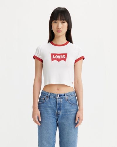 Levi's T shirt ringer mini con stampa grafica - Nero