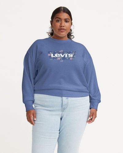 Levi's Standard sweatshirt mit rundhalsausschnitt (plus größe) - Schwarz