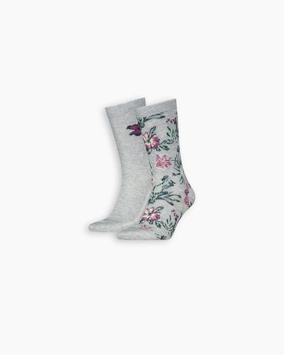 Levi's ® Regular Cut Socken mit Blumenmotiv – 2er Pack - Schwarz