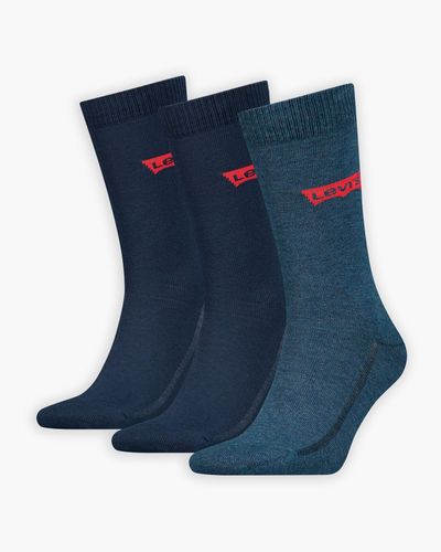 Levi's Chaussettes standard en coton recyclé logo batwing lot de 3 - Noir