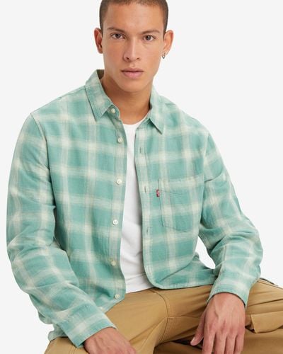 Levi's Sunset Standard Fit Overhemd Met Zak - Groen