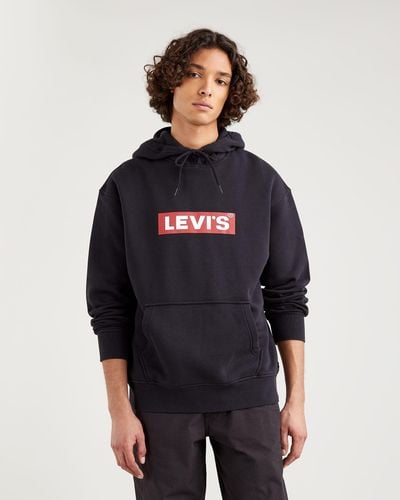 Levi's Relaxed hoodie mit grafik - Schwarz