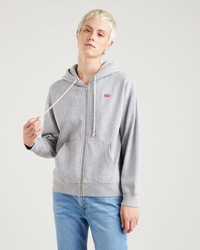 Levi's Standard hoodie mit reißverschluss - Schwarz