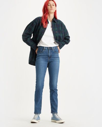 Levi's 724tm Rechte Jeans Met Hoge Taille - Zwart