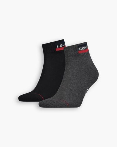 Levi's Sportswear Halfhoge Sokken 2 Paar - Zwart