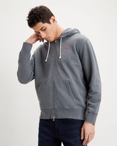 Levi's Original housemark hoodie mit reißverschluss - Schwarz