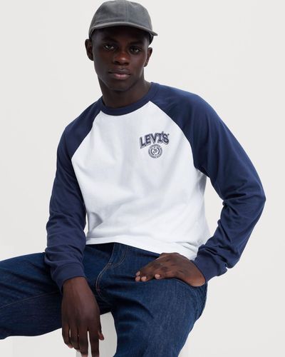 Levi's Graphic Raglan T Shirt Met Lange Mouw - Zwart