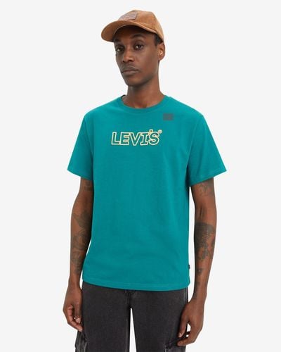 Levi's Relaxed fit t shirt mit grafik - Schwarz