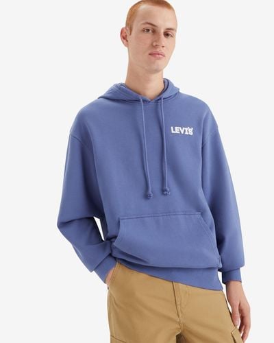 Levi's Relaxed fit hoodie mit grafik - Schwarz