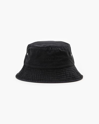 Levi's Headline bucket hat mit logo - Schwarz