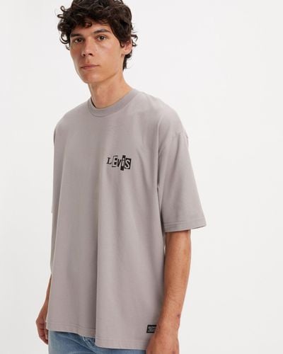 Levi's Skateboarding boxy t shirt mit grafik - Schwarz