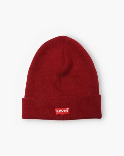 Levi's Embroide Slouchy Beanie - Red