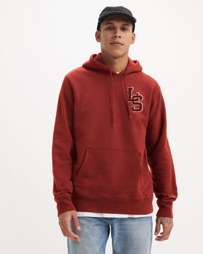 Levi's Standard fit hoodie mit grafik - Rot