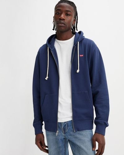 Levi's Original hoodie mit reißverschluss - Blau
