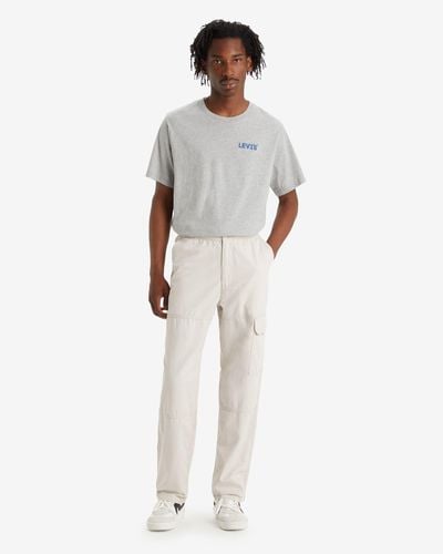 Levi's Pantaloni cargo con tasca applicata bianco / pumice stone non stretch ripstop - Nero