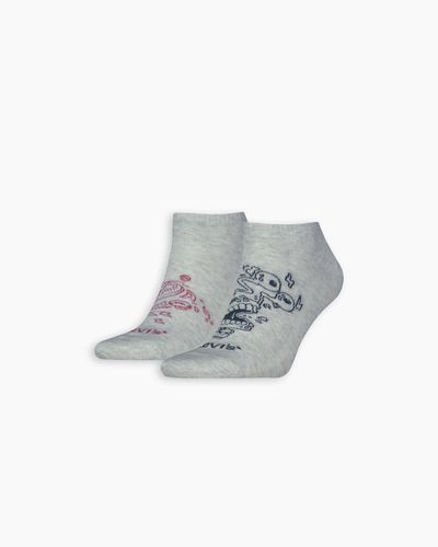 Levi's Low Cut Placed Graphic Socks 2 Pack - Black