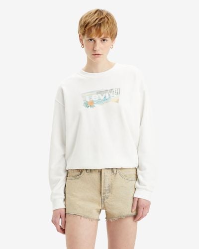 Levi's Everyday rundhals sweatshirt mit grafik - Schwarz