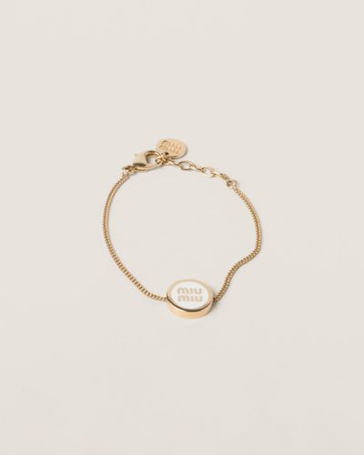 Miu Miu Enamelled Metal Bracelet - Metallic