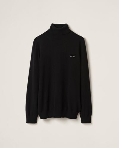 Miu Miu Cashmere Turtleneck Sweater - Black
